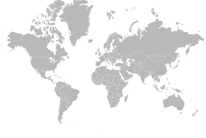 Mercator Blank Map World AllTech Communications   Mercator Blank Map World 705x474 